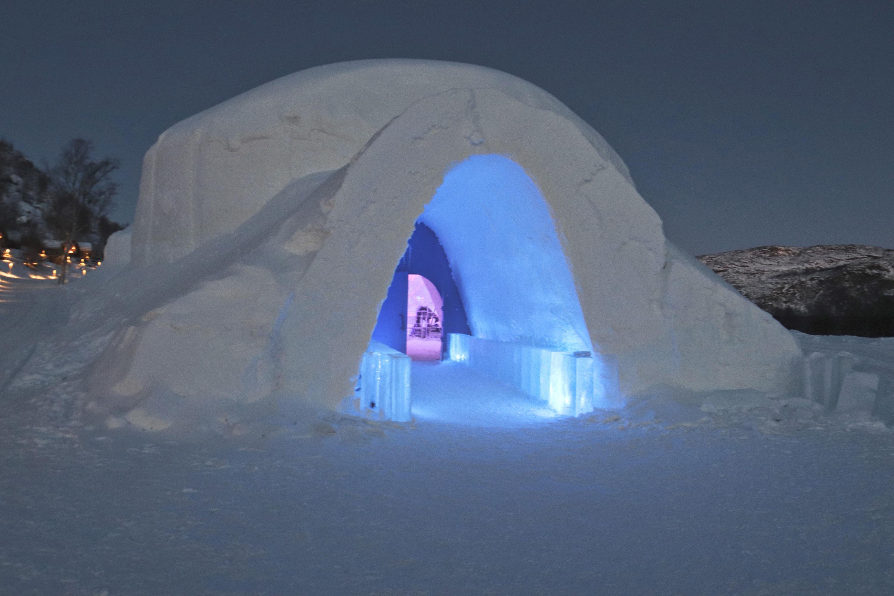 igloo ice hotel at Snowhotel Kirkenes