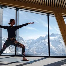 Yoga on the mountain
