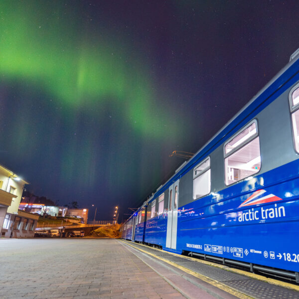 Chase the Aurora Borealis while onboard The Northern Lights Train