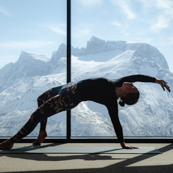 Yoga on the mountain